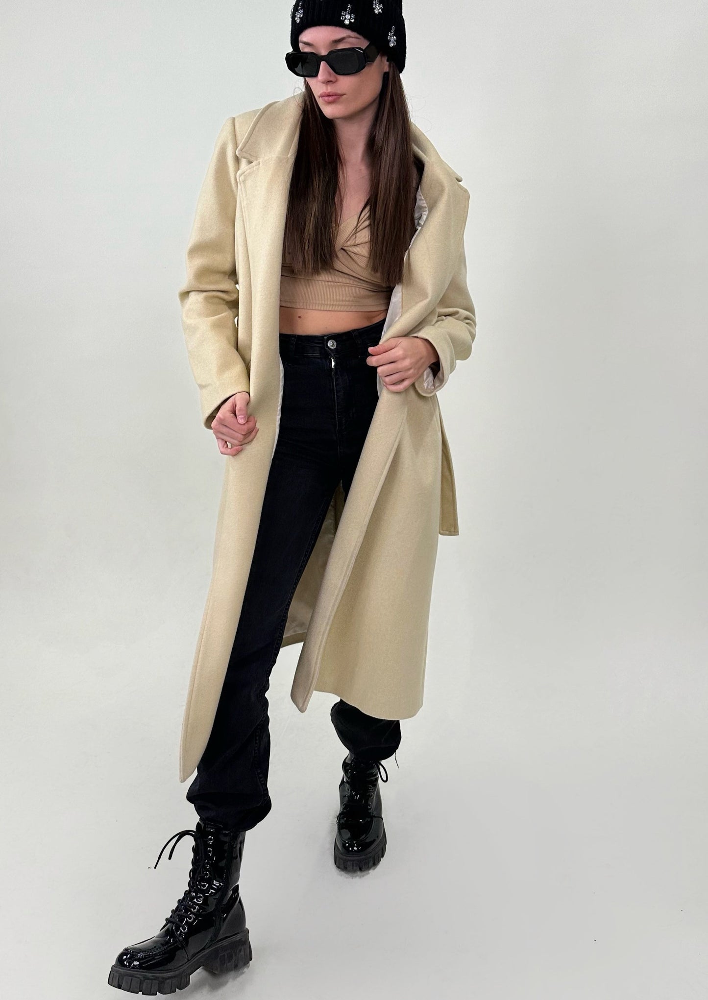 Beige Wool Coat
