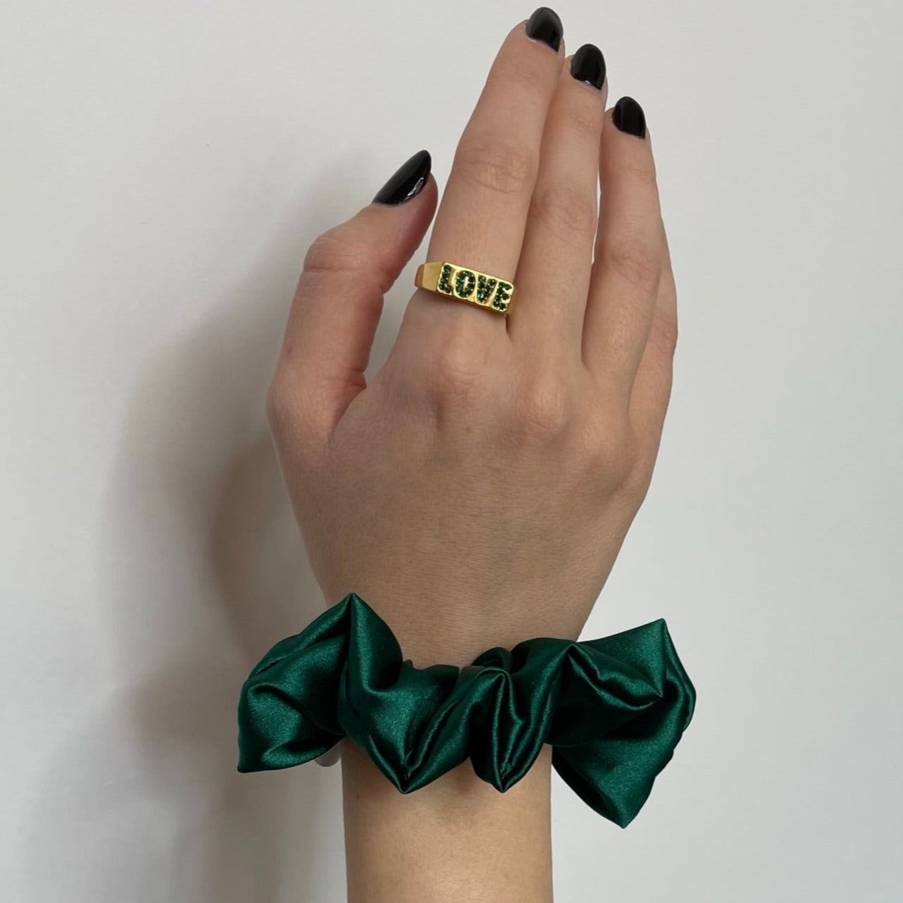 Dark Green Scrunchie