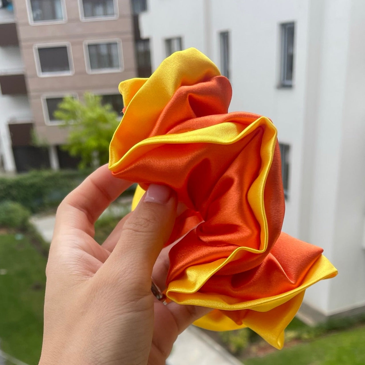 Orange & Yellow Scrunchie