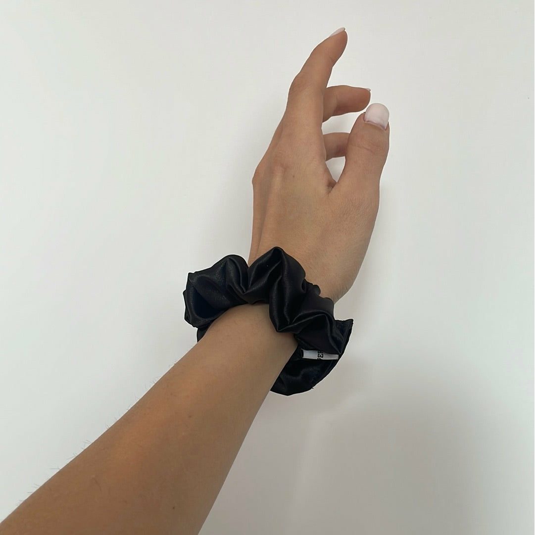 Solid Black Scrunchie