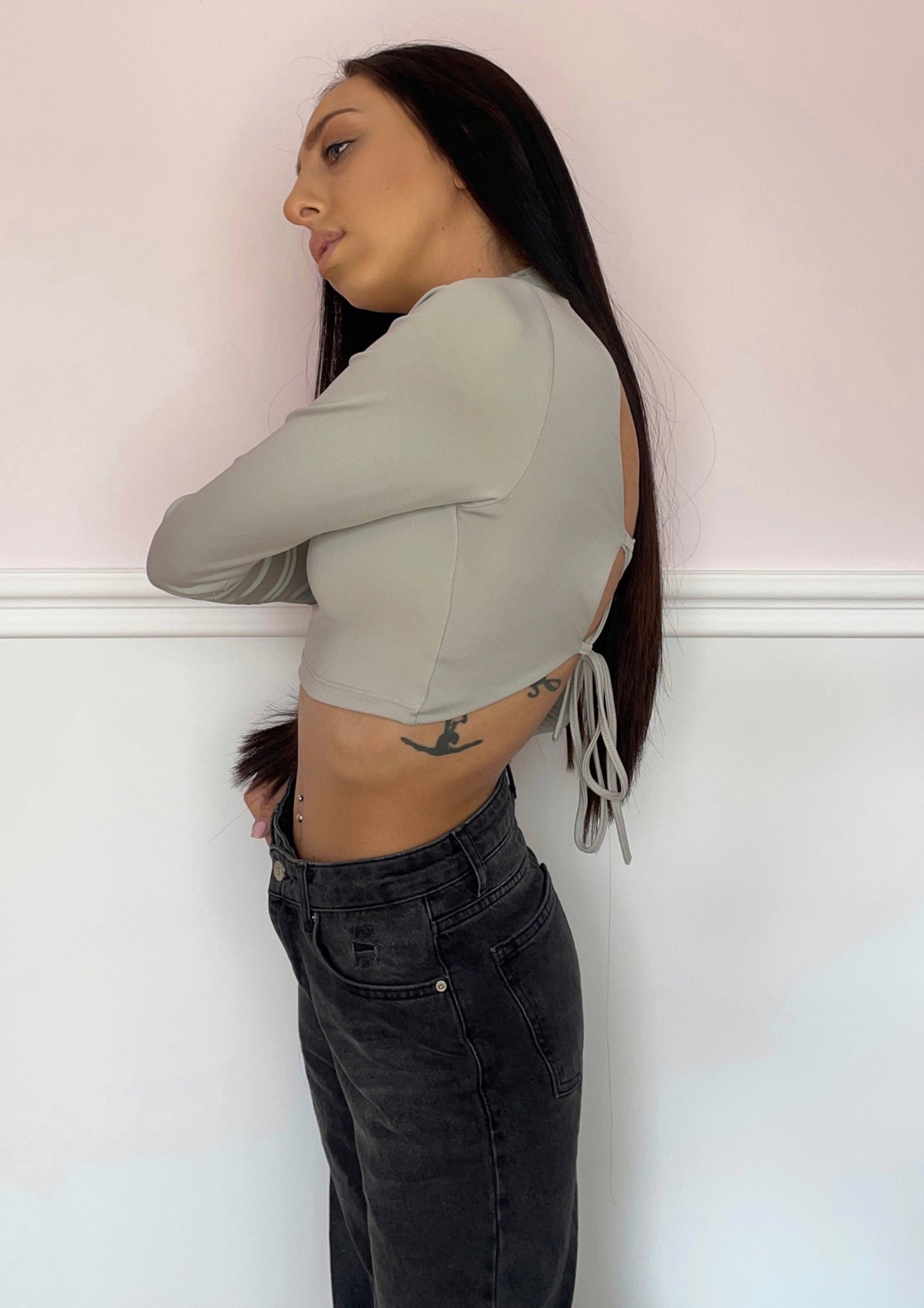 Long Sleeve Grey Top