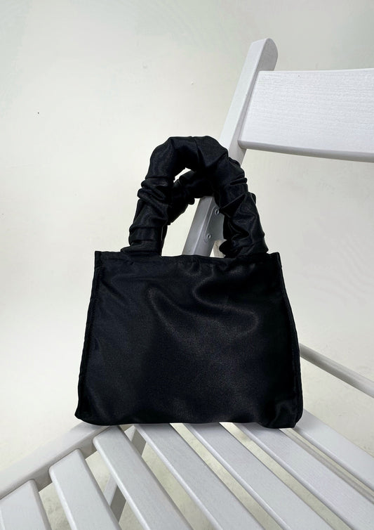 Black Tote Scrunchie Bag