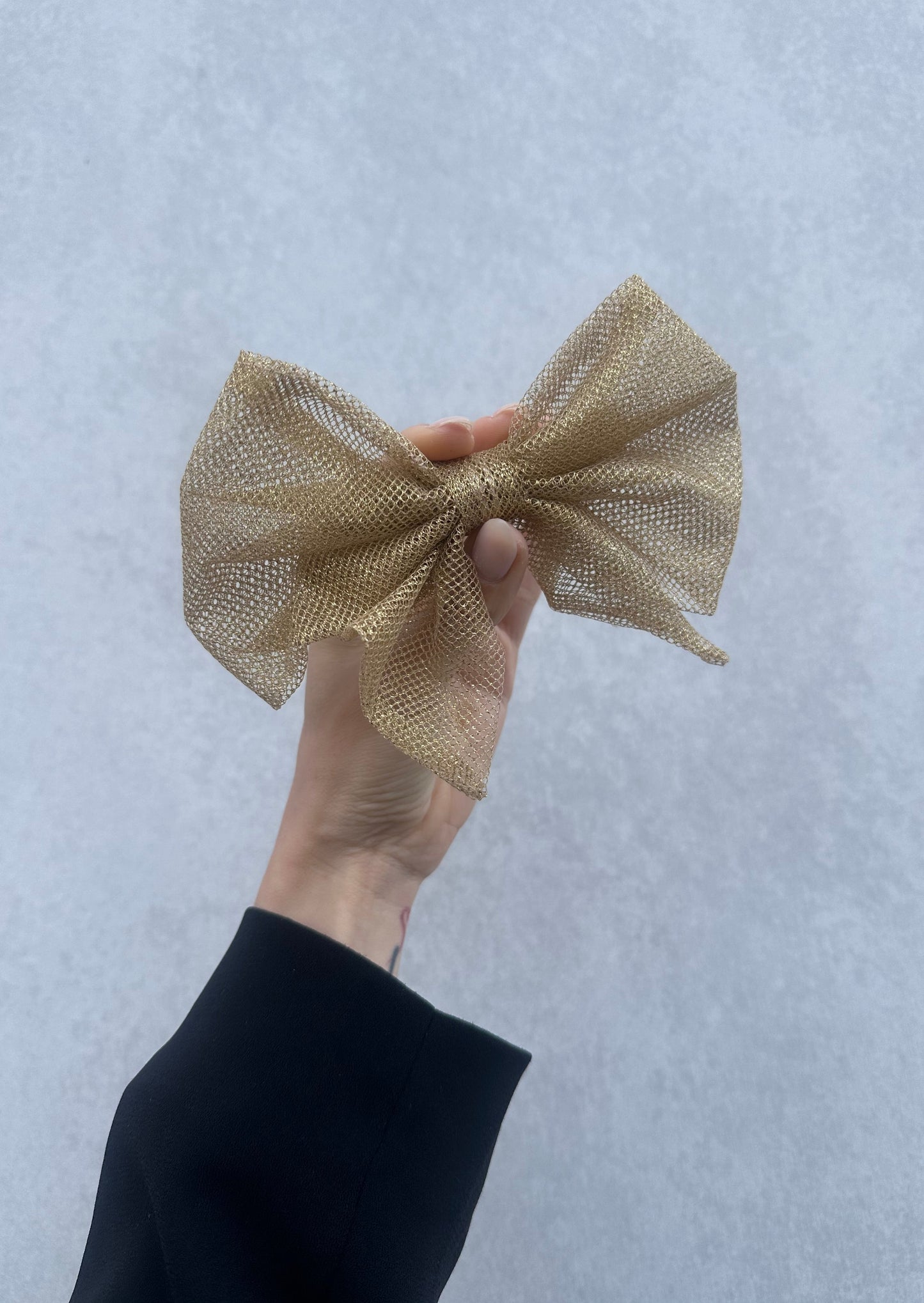 Handmade Gold Mesh Bow