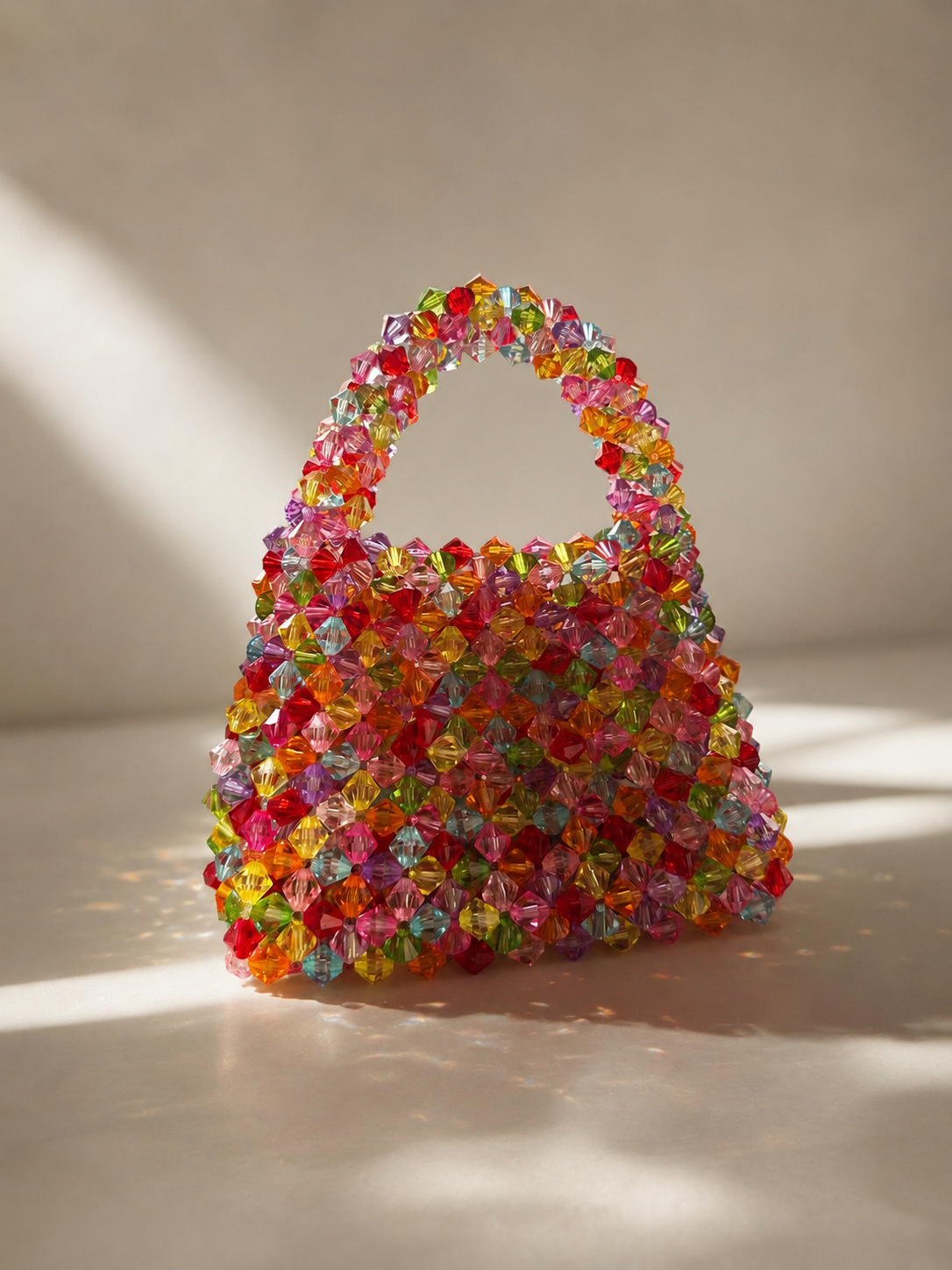 Colourful Crystal Beaded Bag