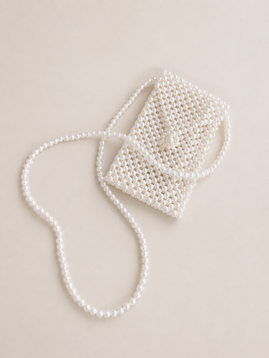 Pearl Beaded Phone Case Bag