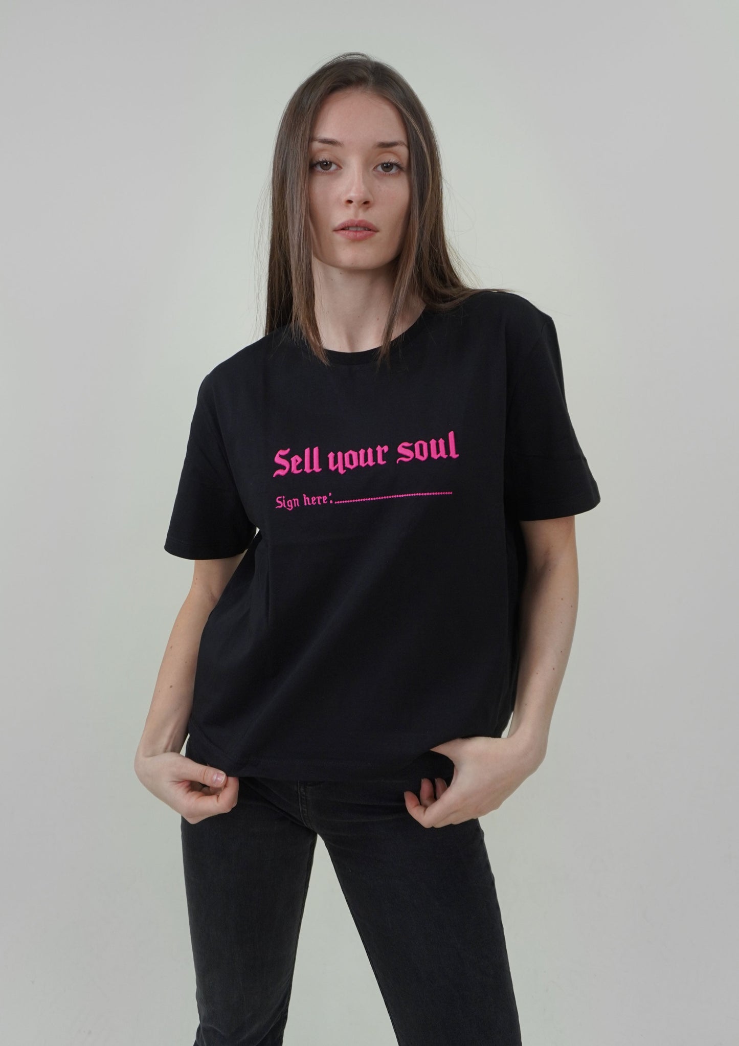 “Sell your soul" Oversized Short T-Shirt