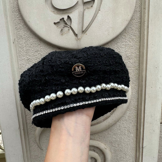 Black Tweed Beret