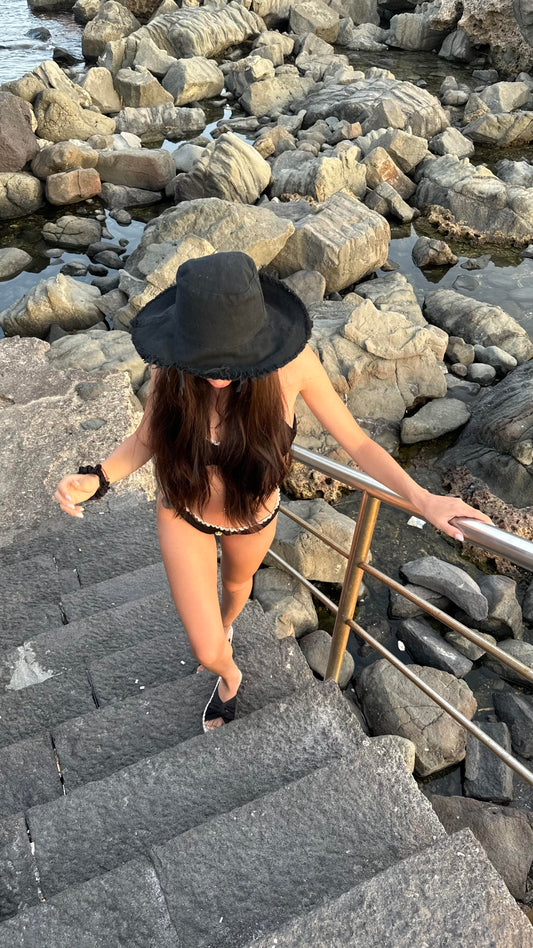 Black Denim Bucket Hat