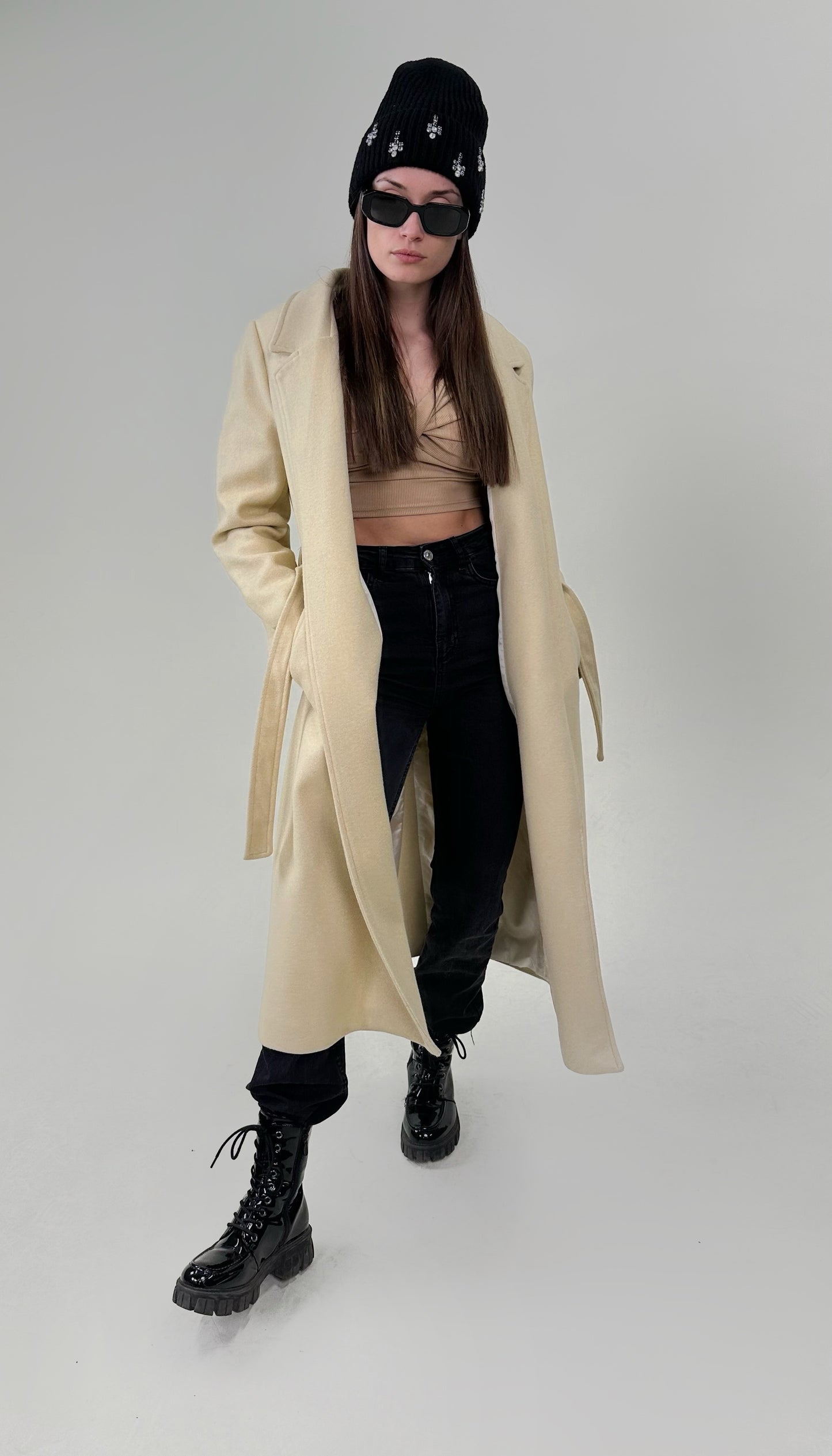 Beige Wool Coat