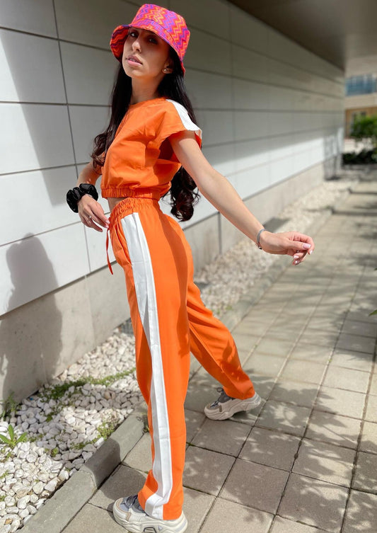 Two-Piece Solid Orange Set
