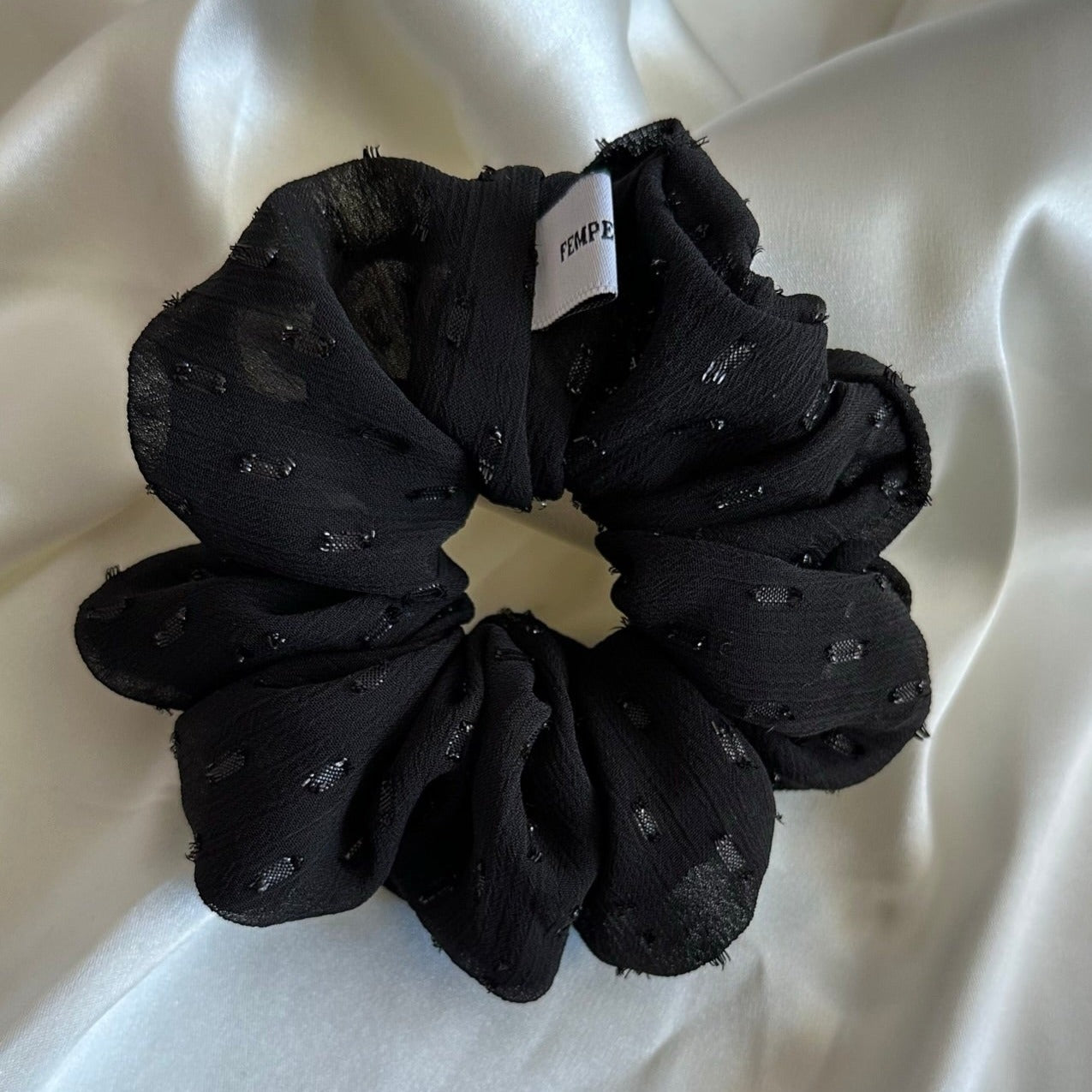 Chiffon Black Scrunchie