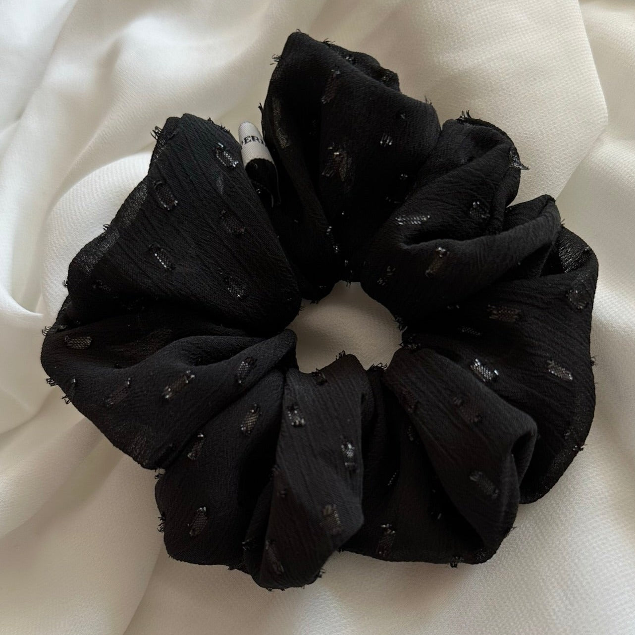 Chiffon Black Scrunchie