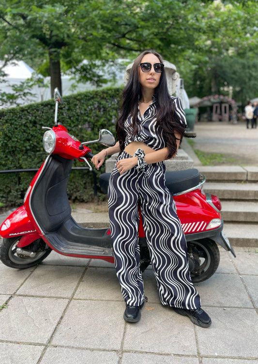 Two-Piece Black & White Set