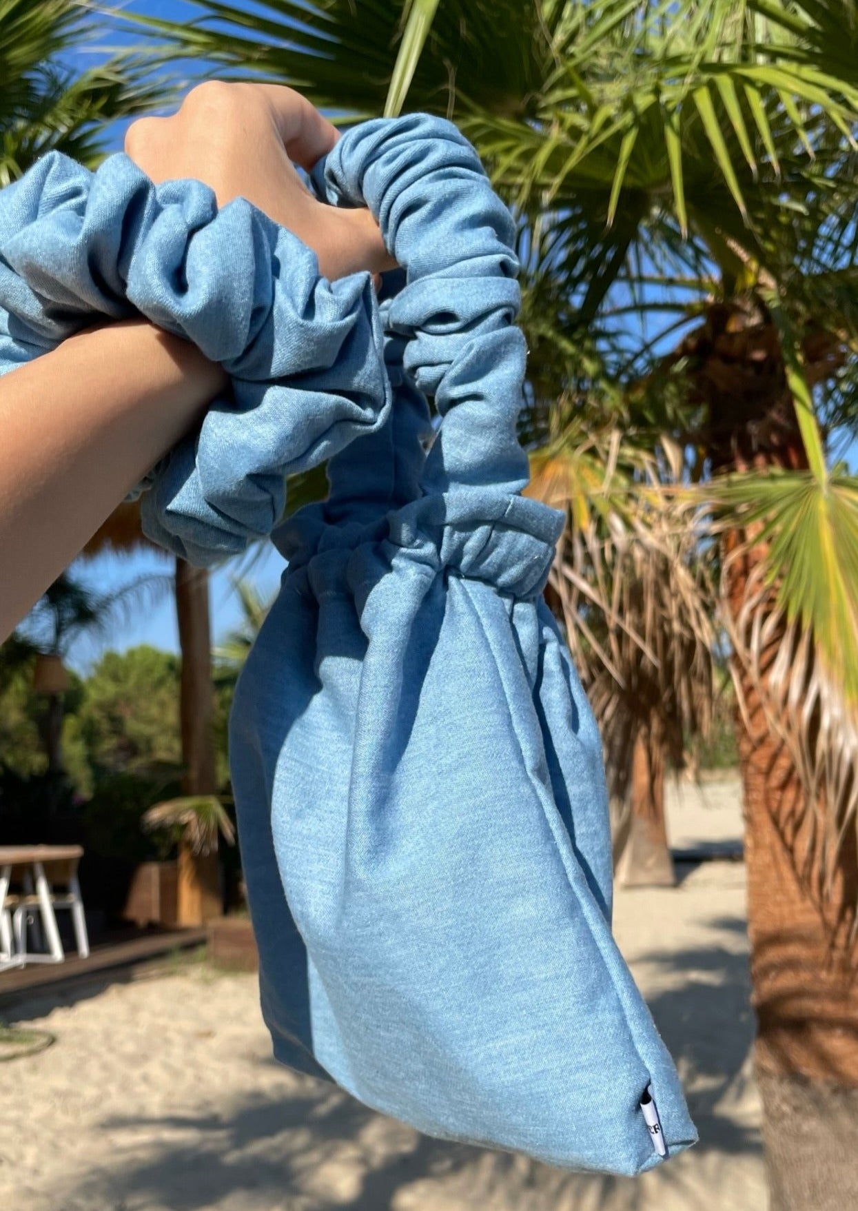 Handmade Denim Scrunchie Bag