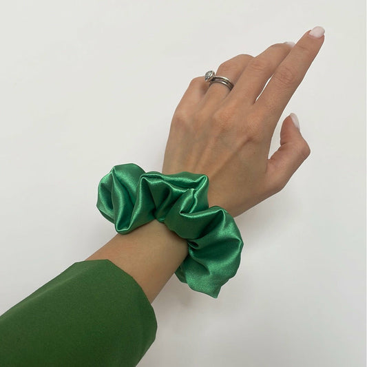 Solid Green Scrunchie