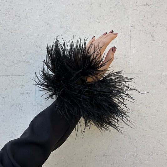 Black Feathers Scrunchie