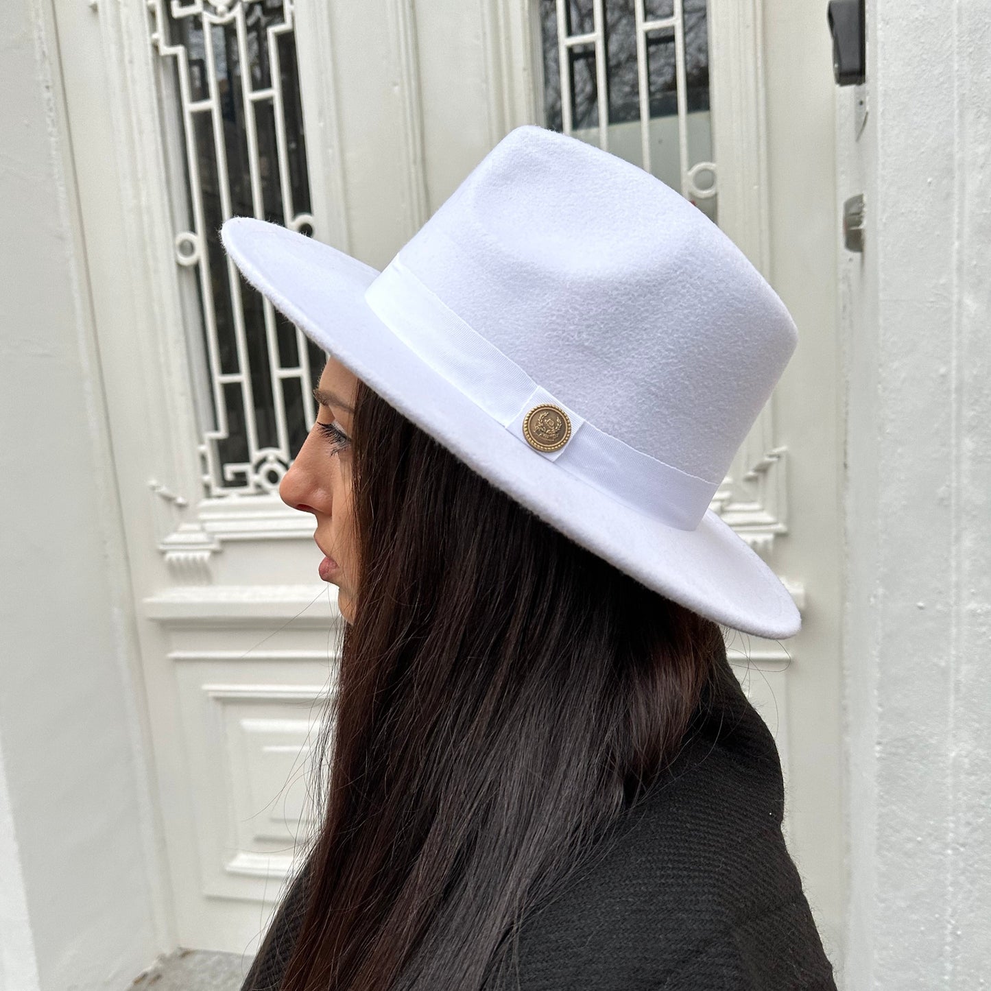 White Fedora Hat