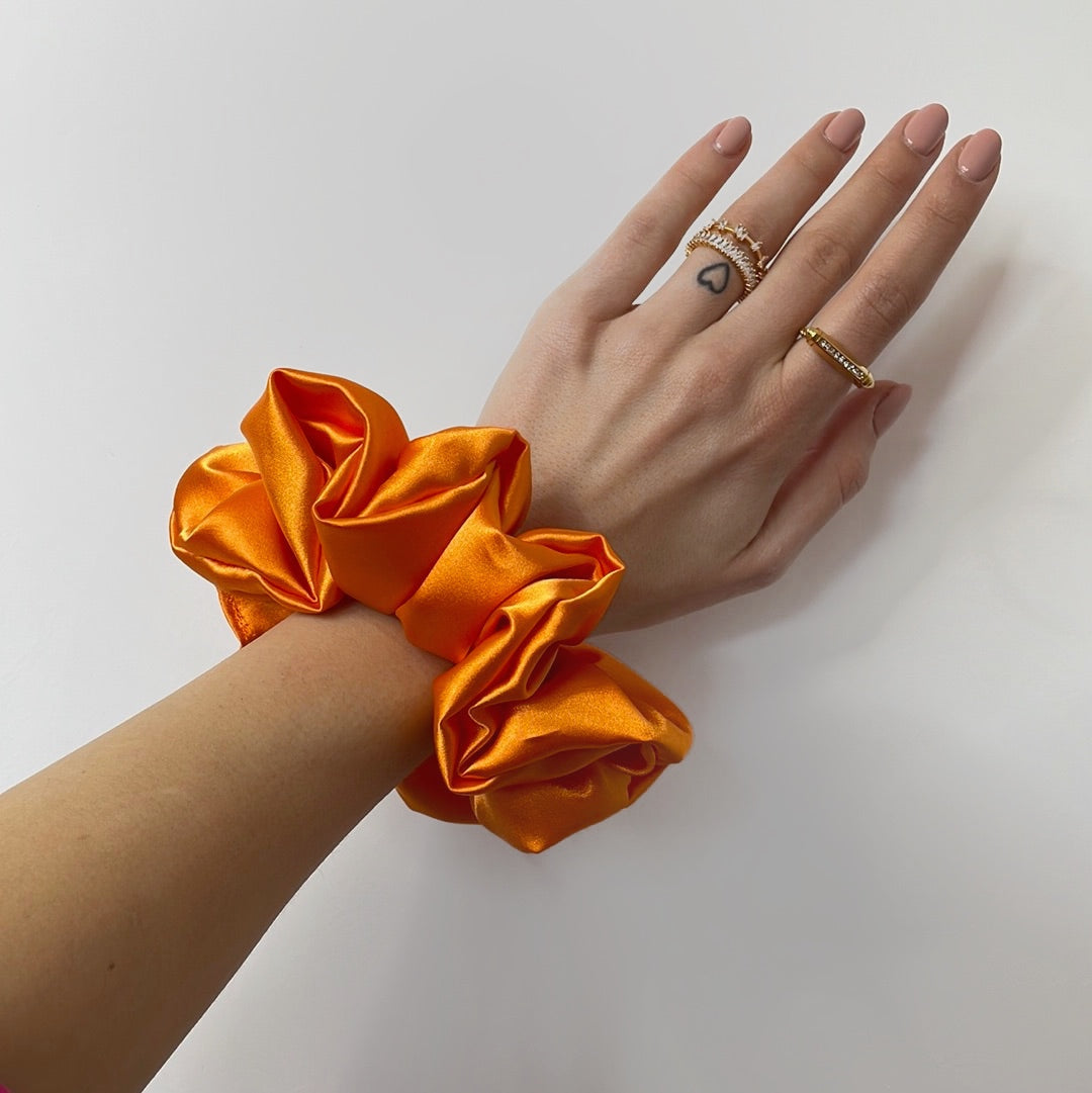 Solid Orange Scrunchie