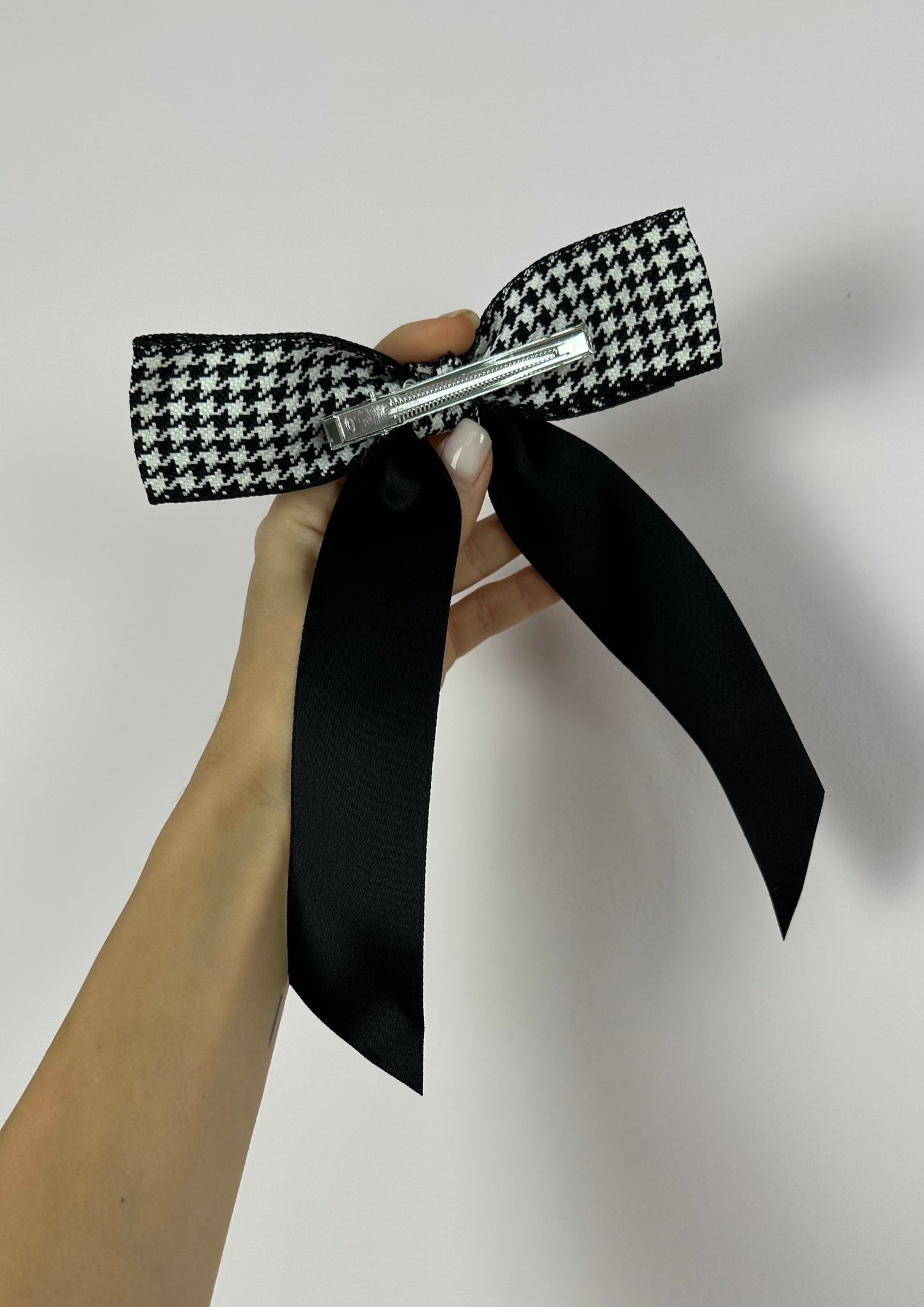 Handmade Houndstooth Bow