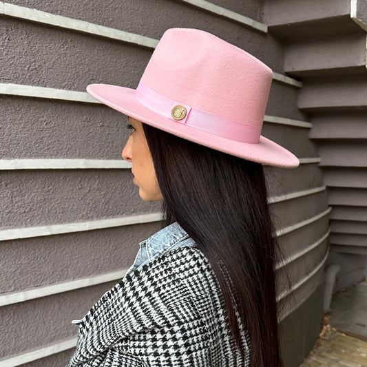 Pink Fedora Hat