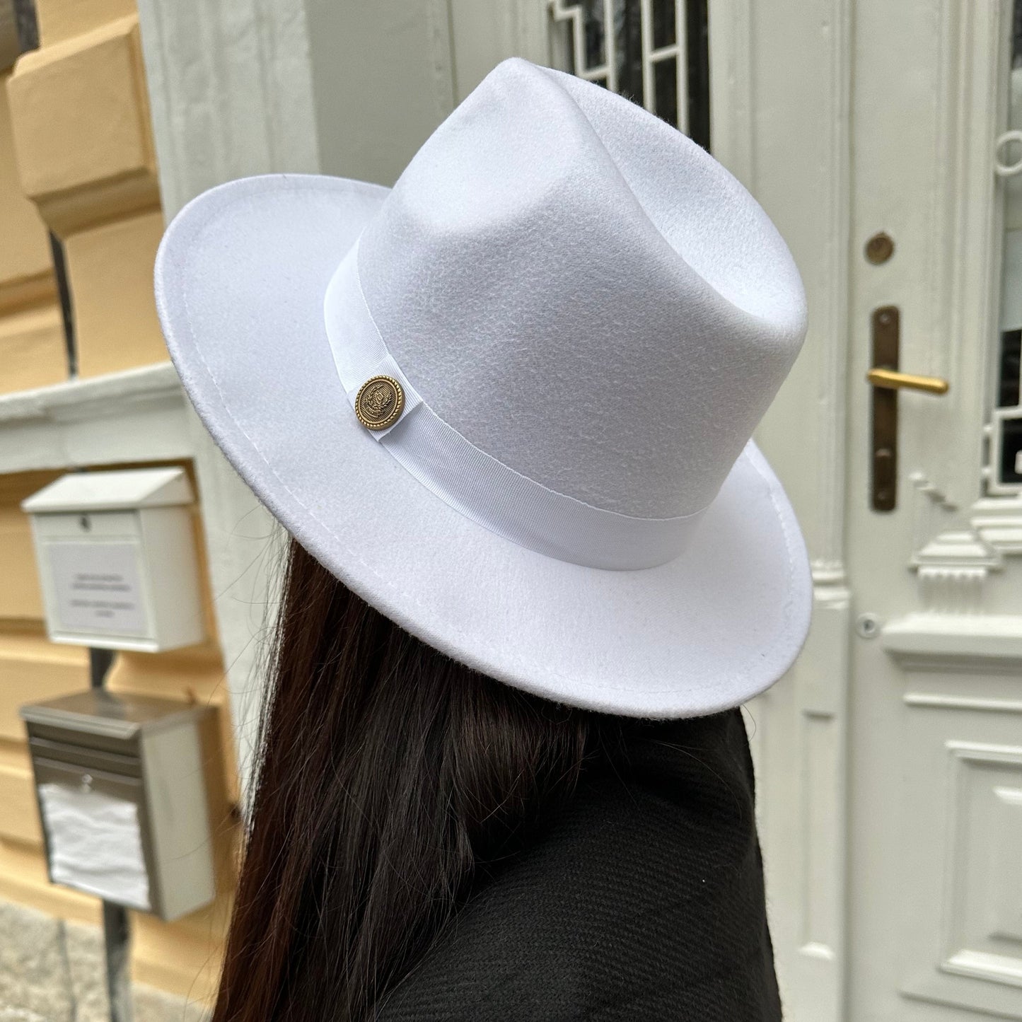 White Fedora Hat