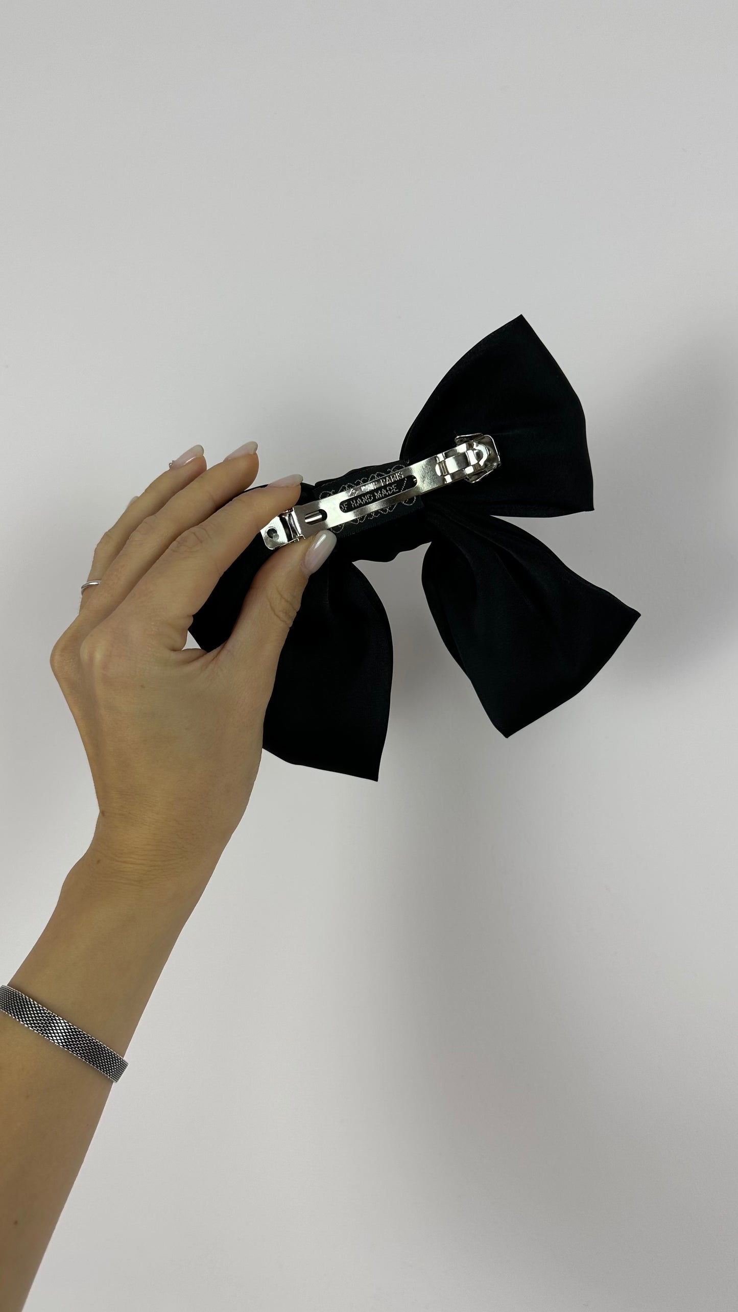 Handmade Satin Bow in Black